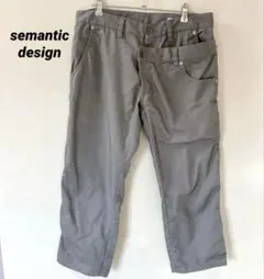 セマンティックデザイン グレー カーゴパンツ サイドポケット 個性的 M