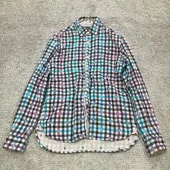 【BEAMS HEART】チェックシャツ スカル ドクロ 総柄