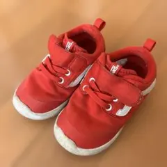 赤色 ベビーシューズ 14CM バンズ