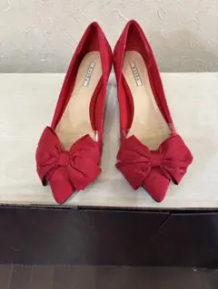 RANDA パンプス レッド リボン 23.5cmのサムネイル