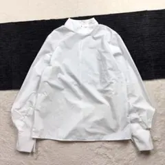 ボウタイブラウス 長袖 白