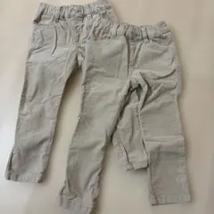 ベージュ コーデュロイ 長ズボン 100