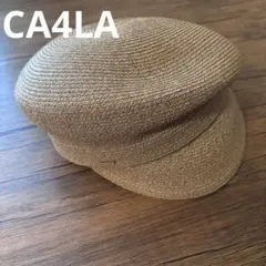 【人気完売品】CA4LA カシラ キャスケット 麦わら素材 ベージュ 美品