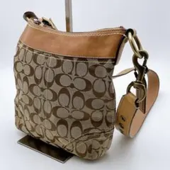 コーチ シグネチャー ショルダーバッグ 10403 ベージュ＆ブラウン