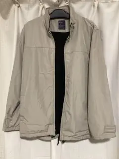 ベージュ ナイロンジャケット ジッパー付き