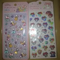 ゆ*ゆ様 ぷくぷくシール ディズニープリンセス ぷくっとシール マイメロディ