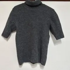 COMME CA ISM コムサ 半袖ニット タートルネック グレーのサムネイル