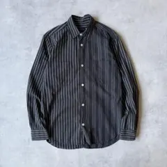 USA製 00s STUSSY 長袖シャツ ストライプ ブラック