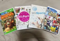 Wiiソフト4本セット ドンキーコング リターンズ 他