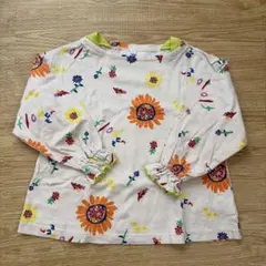 マーキーズ 花柄フリル付き長袖Tシャツ 110cm
