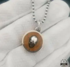 【スタンリーゲス】ラウンドウッドペンダントw/スカル スタンリーゲス新入荷 ウッドギターw/スカルペンダント