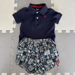 ラルフローレンロンパースとミキハウスパンツ2点セット