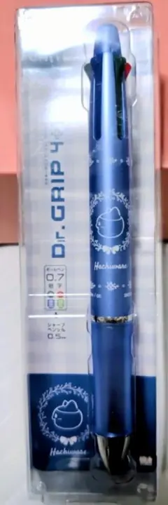 ハチワレ Dr. Grip 4＋1 青色ボールペン シャープペンシル