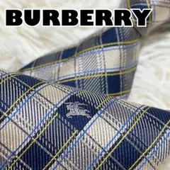 【極美品】BURBERRY ネクタイ　チェック　ホースロゴ