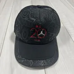 00s【希少】Nike Air Jordan メッシュキャップ 黒 赤　20th