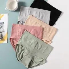 新品レディース美形ショーツ深ばきハイウエストお腹まで包む4枚セット