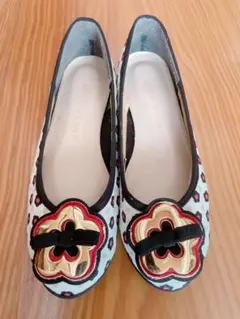 【SALE】JELLY BEANS フラワーモチーフ フラットシューズ 22.5のサムネイル