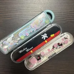 ミッキー＆ミニー スプーンケース付き、シナモンスプーン付き