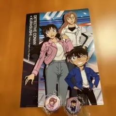 コナン　くら寿司コラボ　クリアファイル、缶バッジ、マグネットシートセット