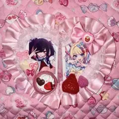 ペア♡あまあまトレカケース ホイップデコ 量産型 ロリータ 赤 ピンク ハート