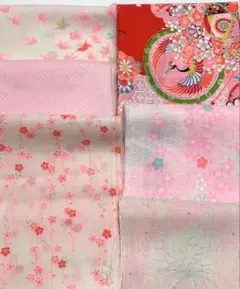 レトロ　モスリン　６枚セット　ハギレ