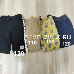 120　半ズボン　ハーフパンツ　男の子 ユニクロ　ブリーズ　GU