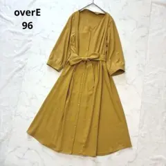 overE ロングシャツワンピース インディゴ 96 デニム風 - メルカリ