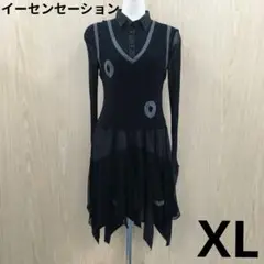 値引　イーセンセーション　異素材切替ワンピース　F0917B06-2