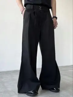 ブラック ワイドパンツ　Manfinity Hypemode ルーズフィット