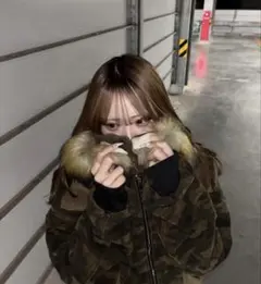 ファー　ブルゾン　フード　y2k PCTOKYO blackup