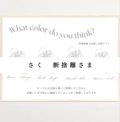 【さく　断捨離さま専用】新郎新婦色当てクイズ　新郎新婦お色直しクイズ