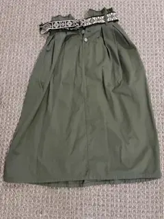 OLIVE des OLIVE フレアスカート カーキ Mサイズ