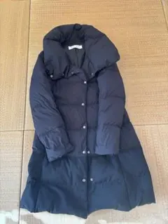 PLST ブラック ロングダウンジャケット