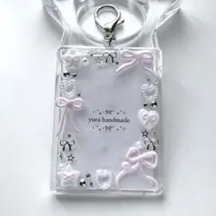 レジン デコ トレカキーホルダー トレカケース B8 y2k 韓国 リボン