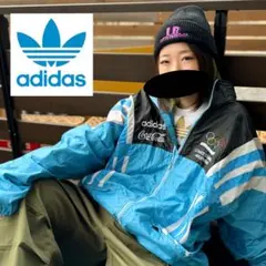 アディダス　adidas サッカー　オリンピック　ナイロンジャケット90s古着.