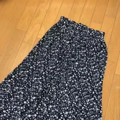 花柄 プリーツスカート ロングスカート