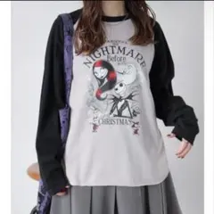 ナイトメア・ビフォア・クリスマス 長袖Tシャツ Fサイズ