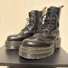Dr.Martens 厚底3cm ブラックレザーブーツ 8ホール