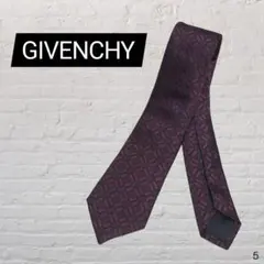 GIVENCHY ジバンシィ ネクタイ ボルドー シルク イタリア製