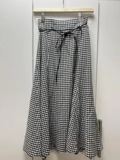 チェックスカート ロングスカート