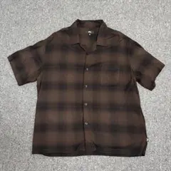 『stussy』 Boxy Shadow Plaid shirt ブラウン　Mのサムネイル