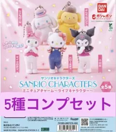 サンリオキャラクターズ ミニチュアチャーム ライブキャラクター5種セットコンプ