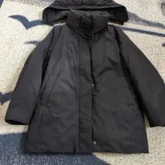 UNIQLO フード付き ブラック ダウンジャケット M
