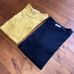 vendor Folk Tシャツ 2枚セット　ネイビー マスタードイエローL 4