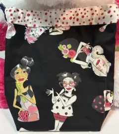 ロラライハリス仕切り付き巾着袋