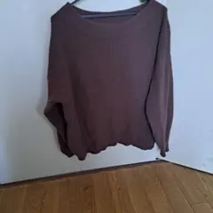 earth music&ecology ブラウン 長袖ニットセーター Fサイズ