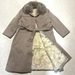美品✨Kanebo Silk ロングコート トレンチ ファー 毛皮 13号 - メルカリ