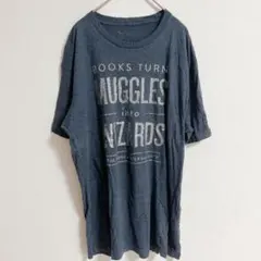 ザハリーポッターアライアンス Tシャツ ロゴ半袖 ロゴ L 灰色 綿 お出かけ