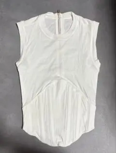 【 dionlee 】コルセットタンクトップ #white