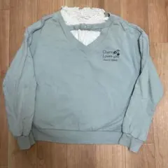 メゾピアノジュニア　トレーナーとハイネックカットソーのセット　レース